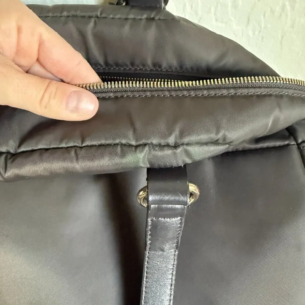 Lo & Sons OG Large Dark Brown Nylon Laptop Bag